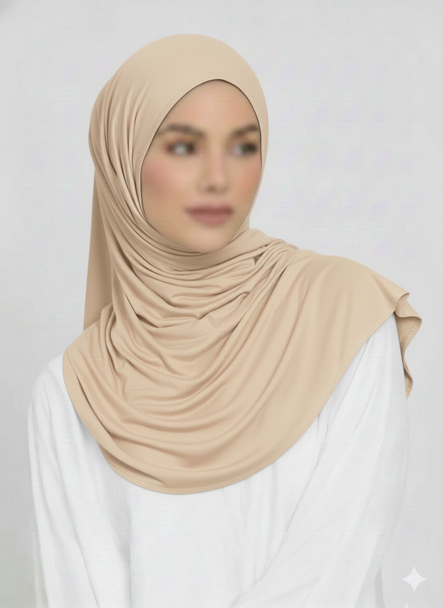 Jersey Hijab - Beige