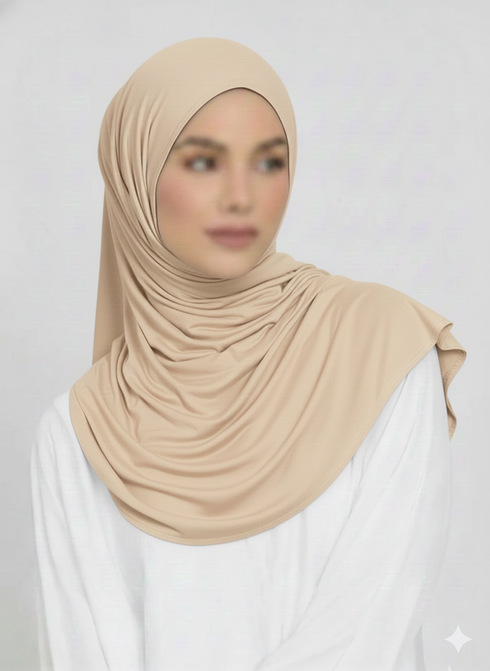 Jersey Hijab - Beige