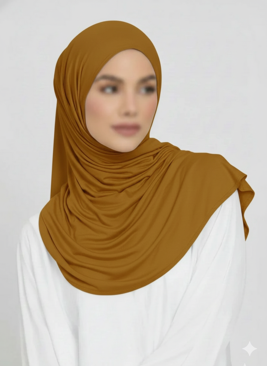 Jersey Hijab - Hazelnut Brown