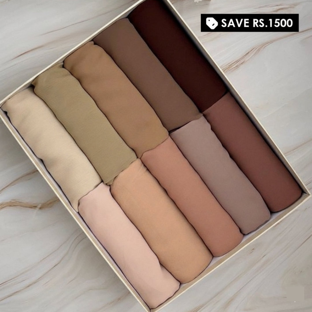 Georgette Hijabs Online in Pakistan - Georgette – Bundle of 10