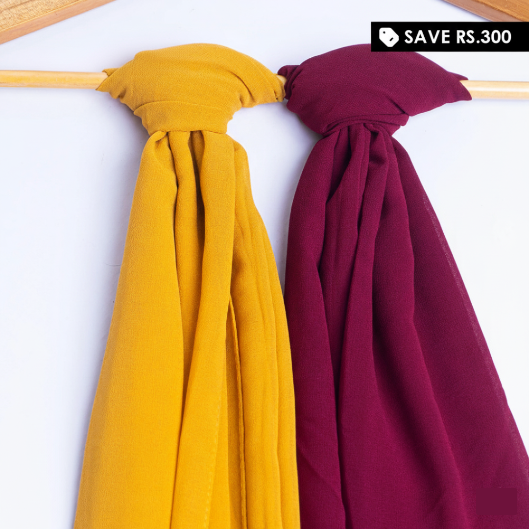 Georgette Hijabs Online in Pakistan - Georgette – Bundle of 2