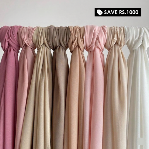 Georgette Hijabs Online in Pakistan - Georgette – Bundle of 8