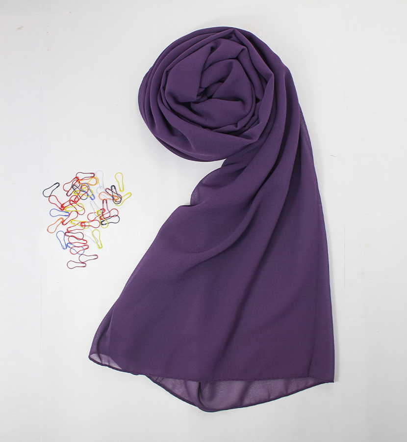 Georgette Hijab – Dark Purple Online in Pakistan | Scrafs.pk