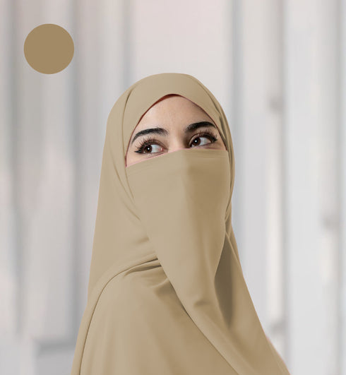 Half Niqab - Biscotti - Scarfs.pk