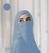 Half Niqab - Blue - Scarfs.pk