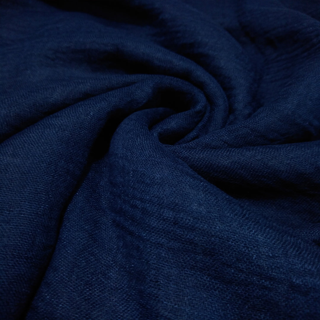 Smooth Crinkle Crimps - NAVY BLUE - Scarfs.pk