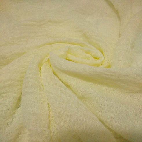 Smooth Crinkle Crimps - Light Lemon - Scarfs.pk