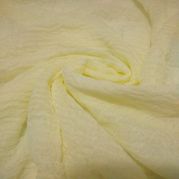 Smooth Crinkle Crimps - Light Lemon - Scarfs.pk