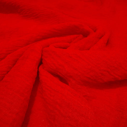 Smooth Crinkle Crimps - APPLE RED - Scarfs.pk