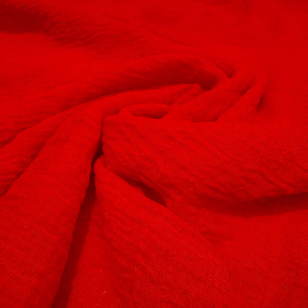 Smooth Crinkle Crimps - APPLE RED - Scarfs.pk