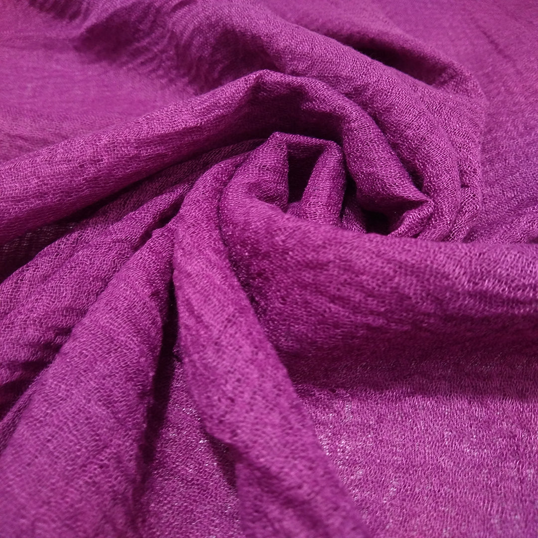 Smooth Crinkle Crimps - PURPLE BERRY - Scarfs.pk