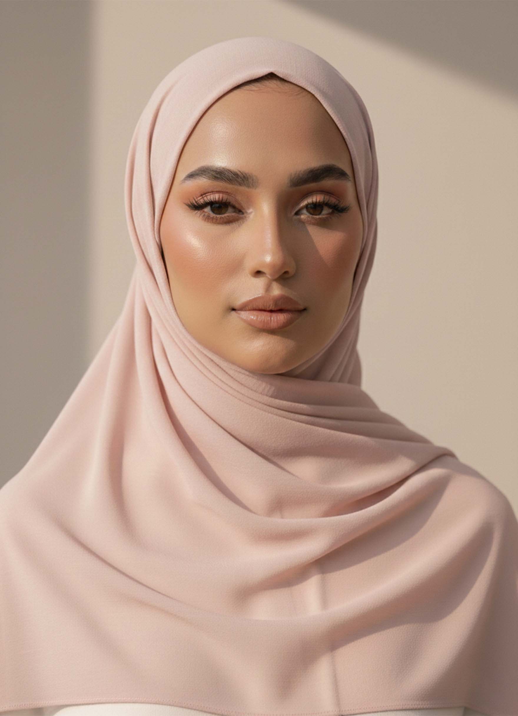 Georgette Hijab – Tea Pink