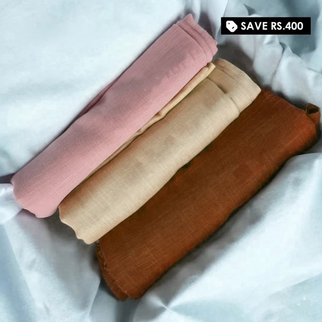 Turkish Hijabs Online in Pakistan - Turkish Lawn – Bundle Of 3