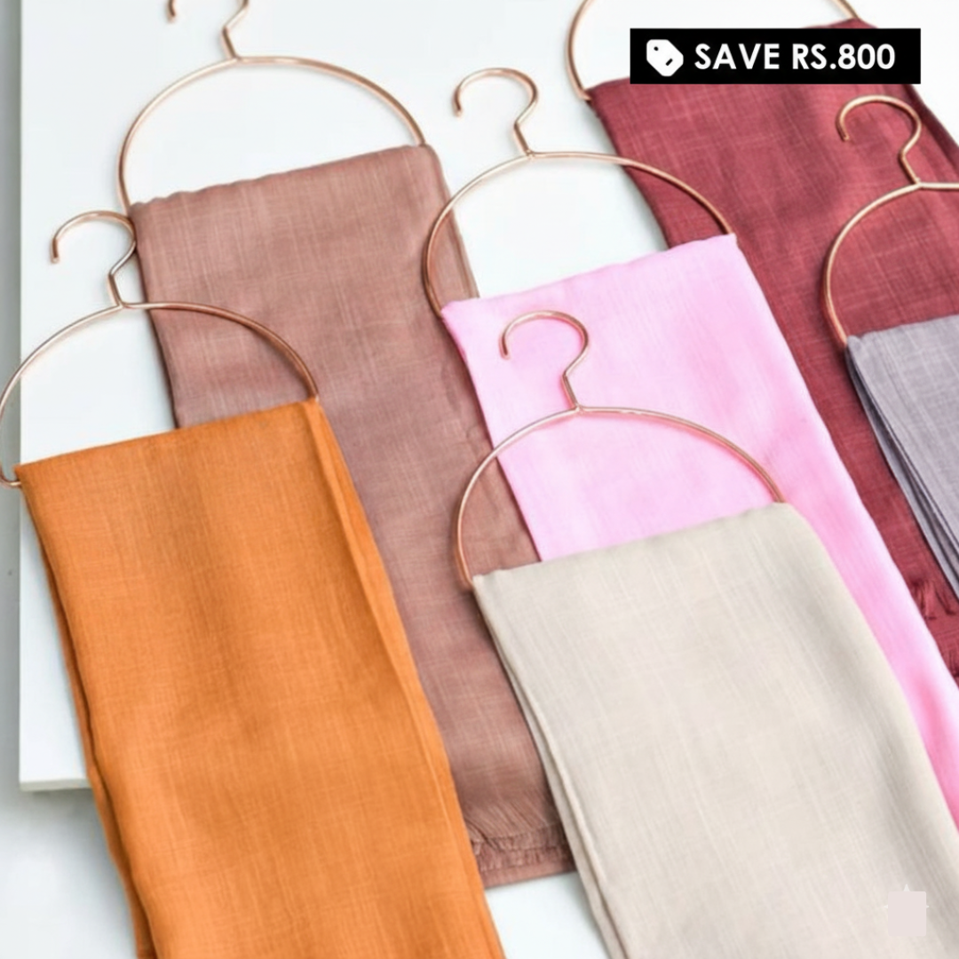 Turkish Hijabs Online in Pakistan-Turkish Lawn – Bundle Of 6