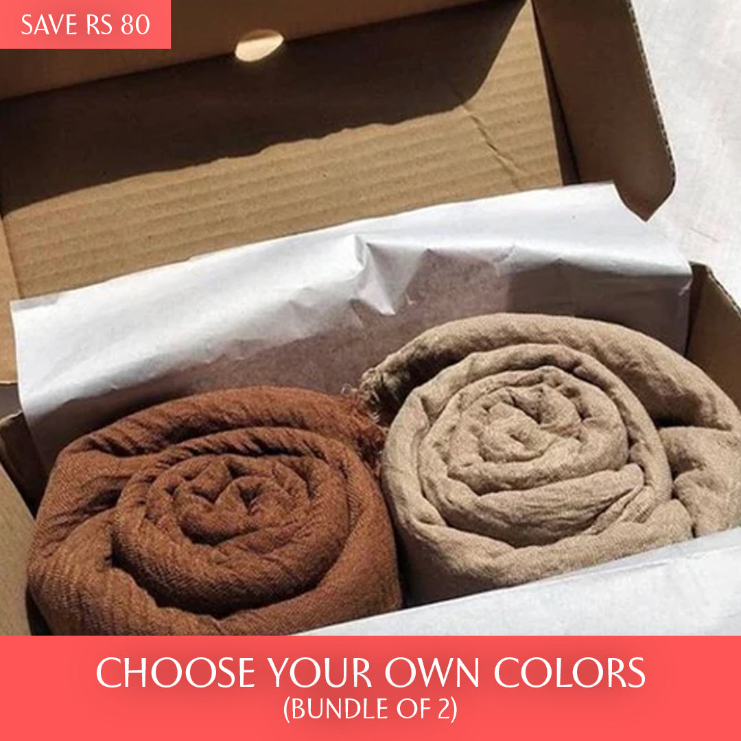 Crinkle Crimps – Bundle Of 2 - Scarfs.pk