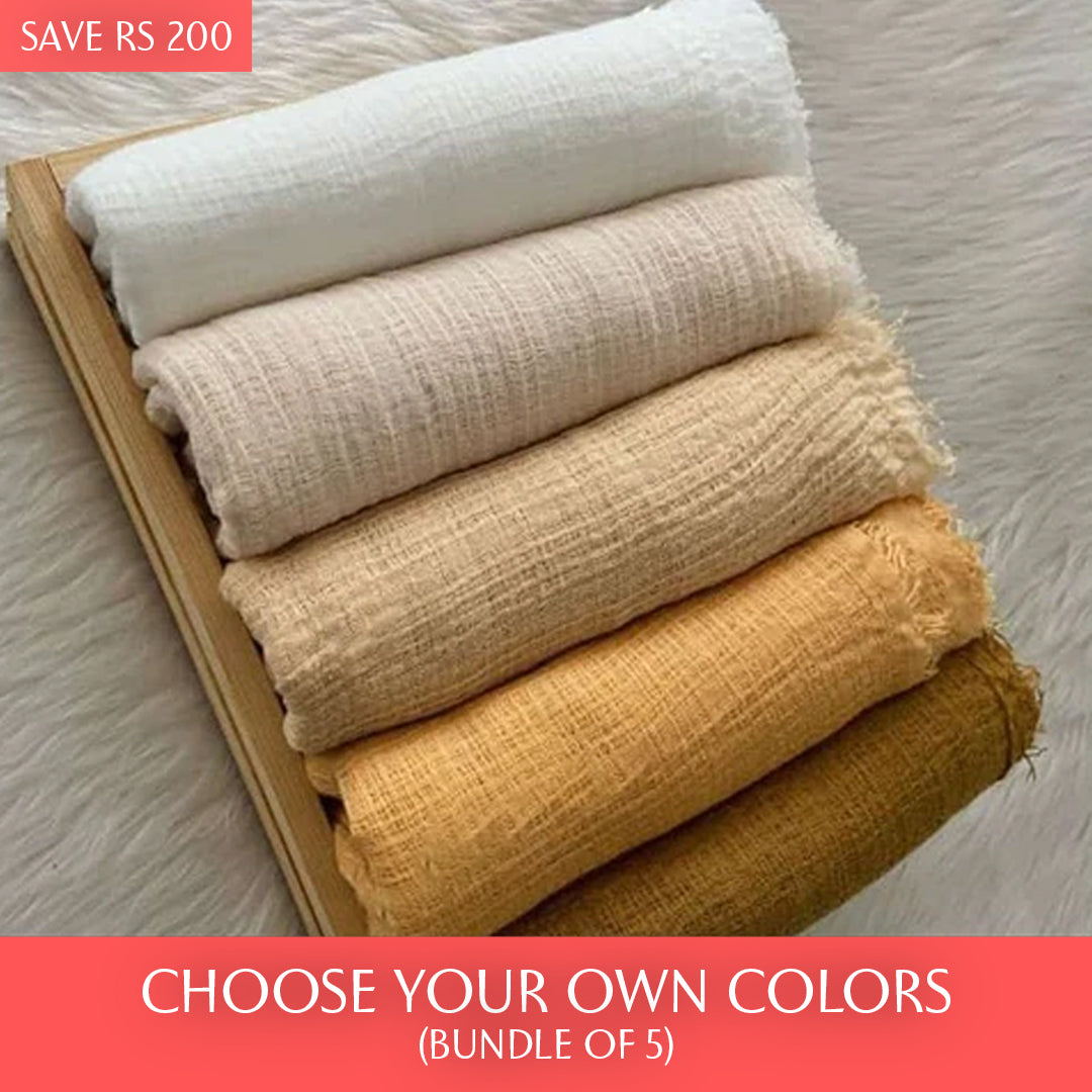 Crinkle Crimps – Bundle Of 5 - Scarfs.pk