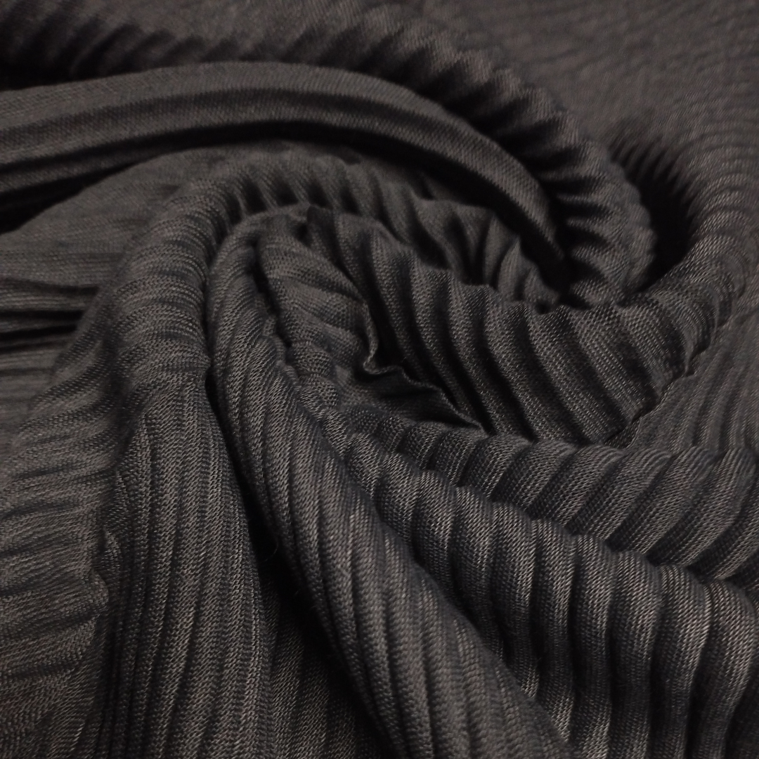 Crinkle Lawn - Dark Grey