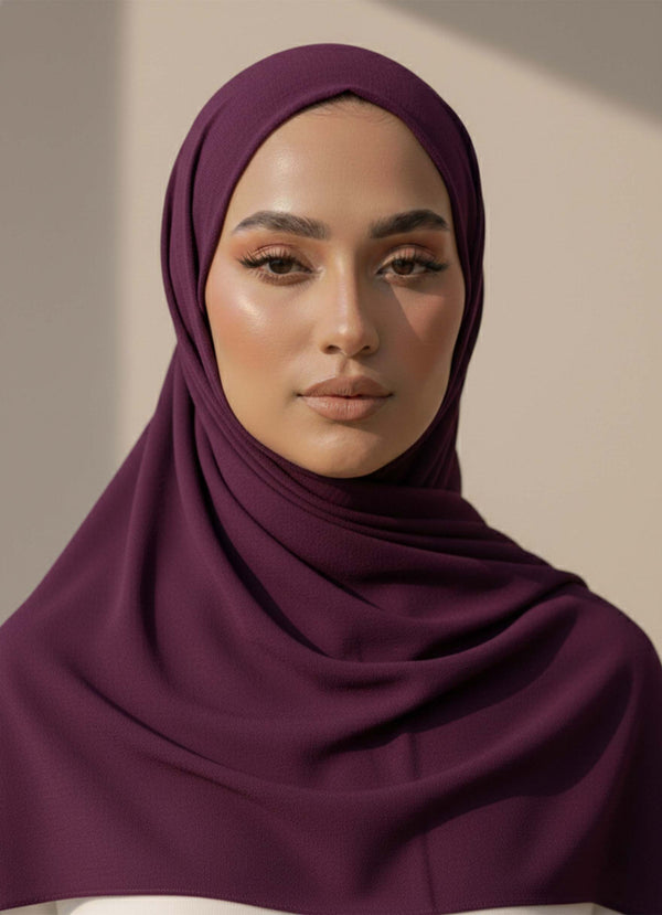 Georgette Hijab – Dark Purple