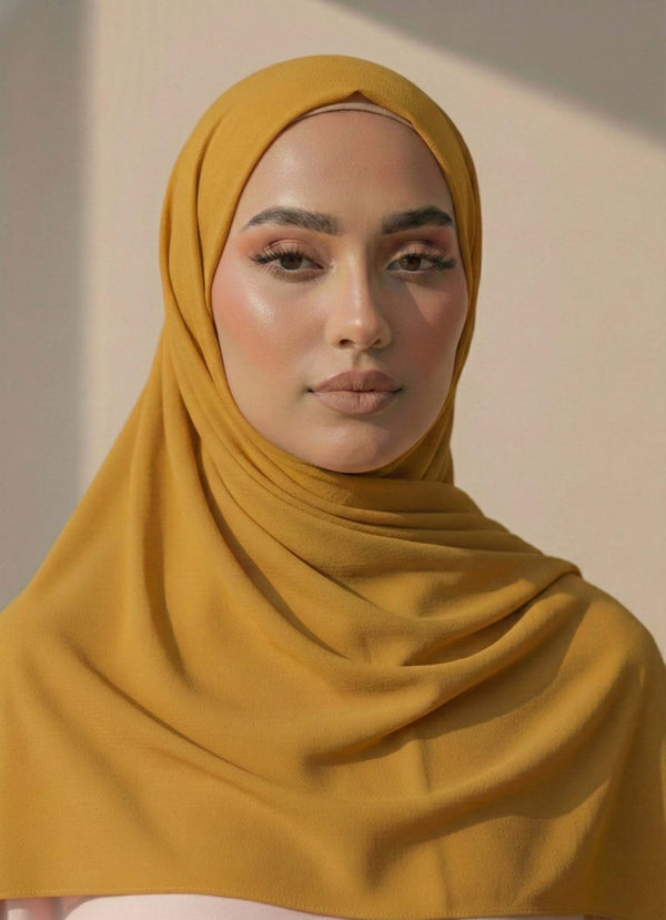 Georgette Hijab – Golden Yellow
