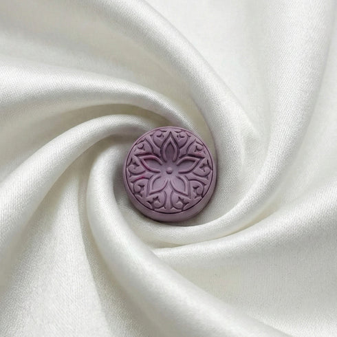 Flower Circle Hijab Magnet Purple