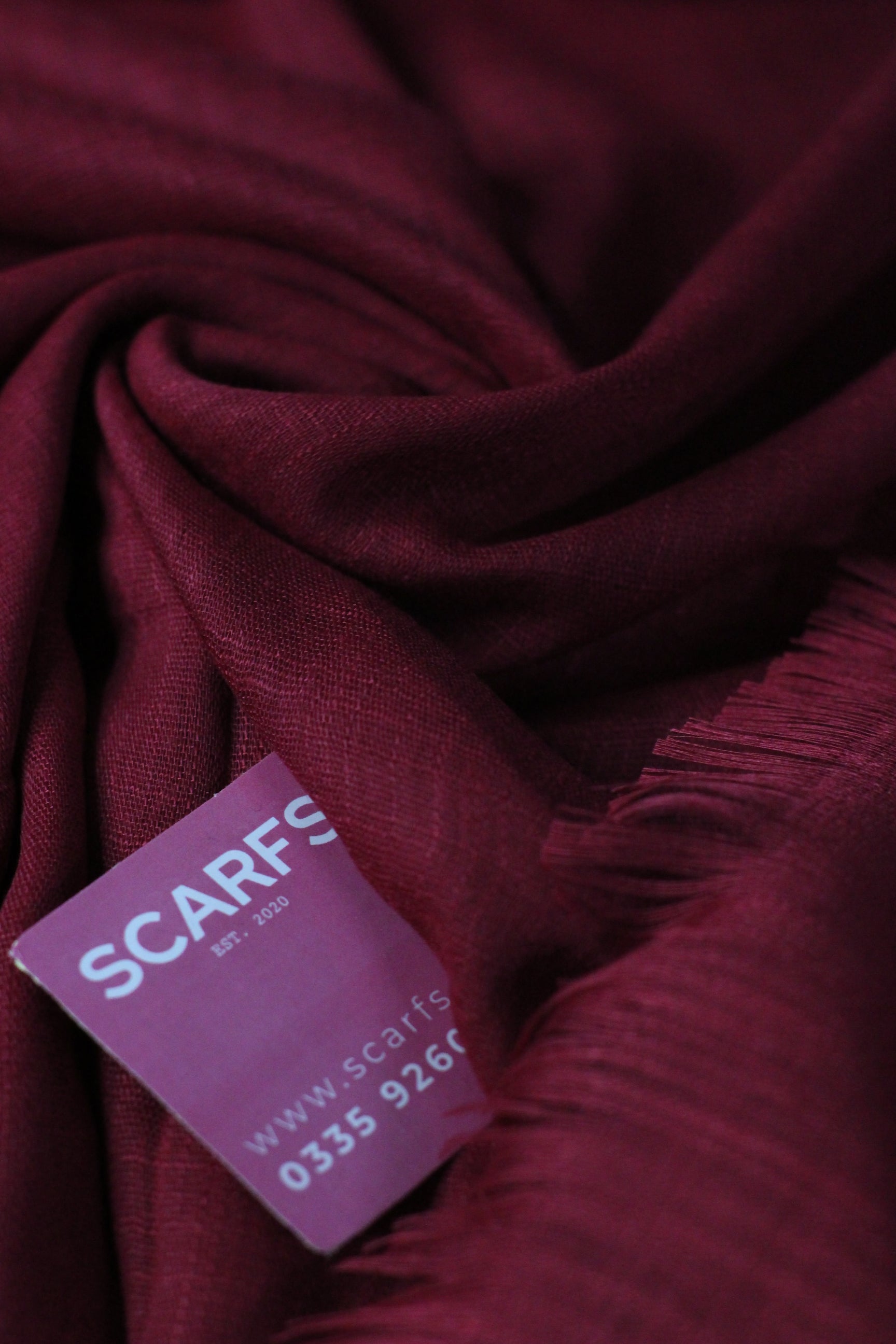 Turkish Lawn - Maroon - L - Scarfs.pk