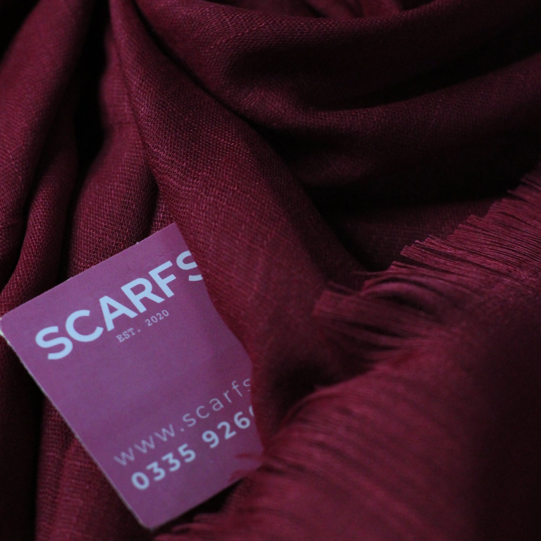 Turkish Lawn - Maroon - Scarfs.pk