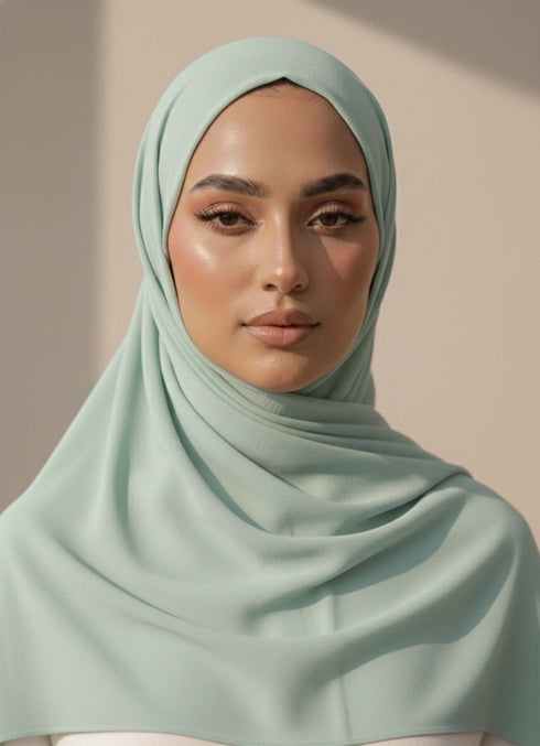 Georgette Hijab – Mint Green