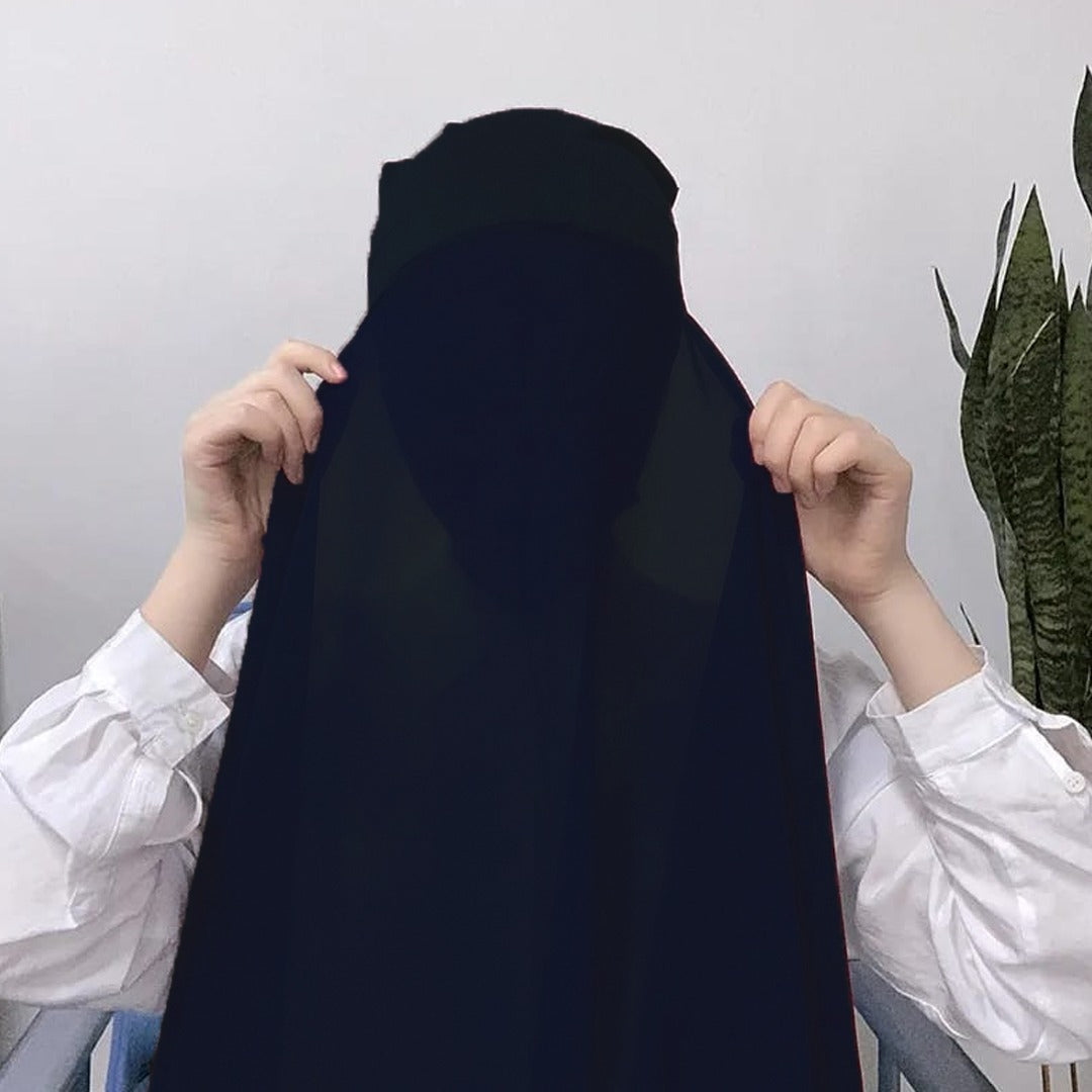 Instant Hijab - Navy Blue - Scarfs.pk