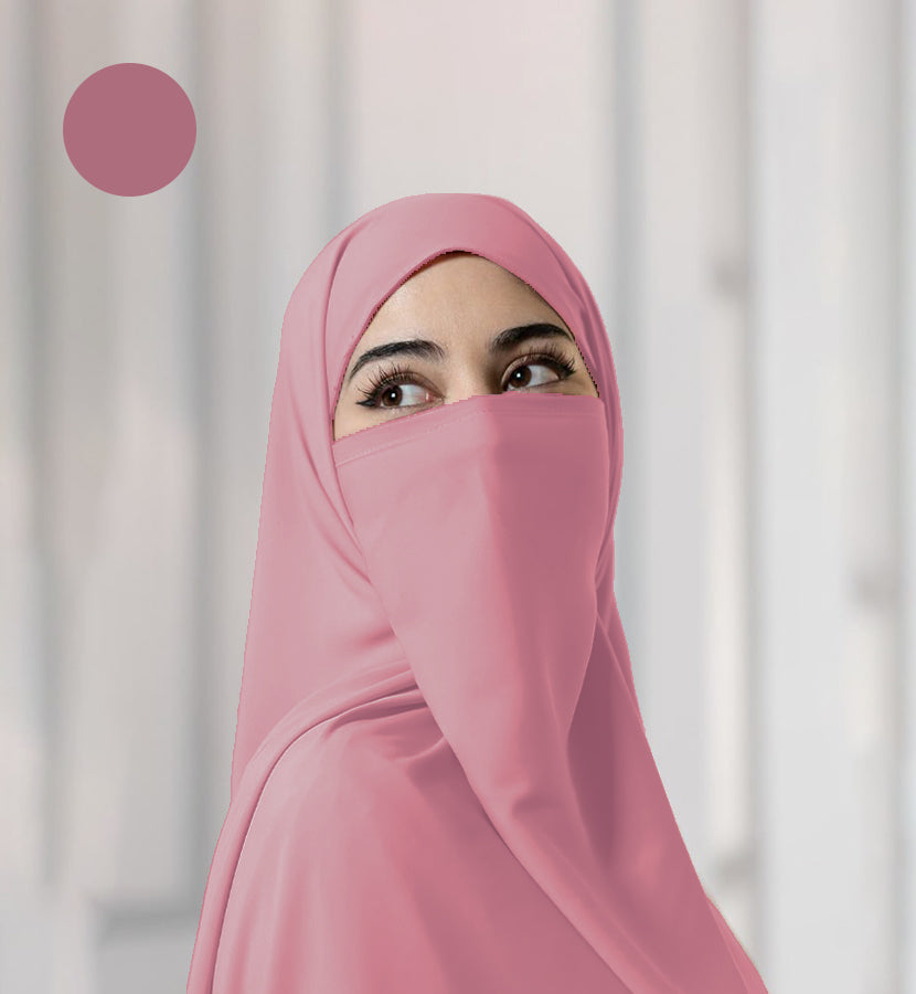 Half Niqab - Tea Pink
