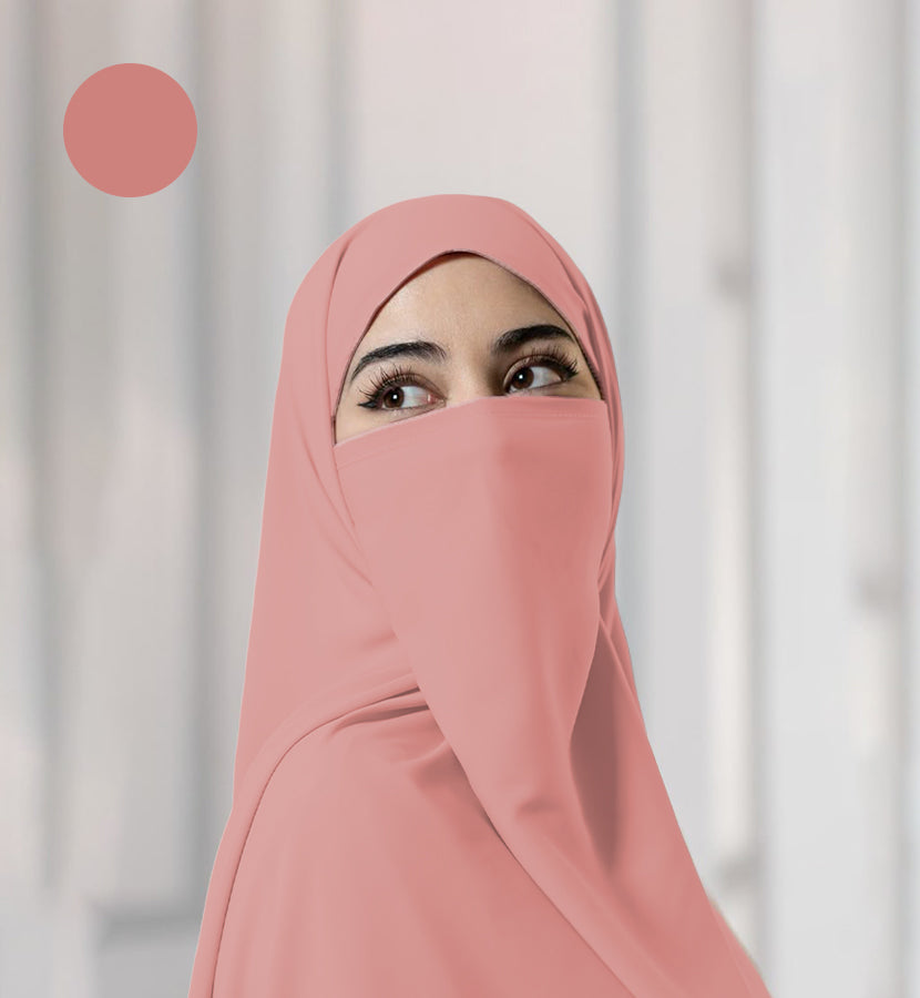 Half Niqab - Soft Pink