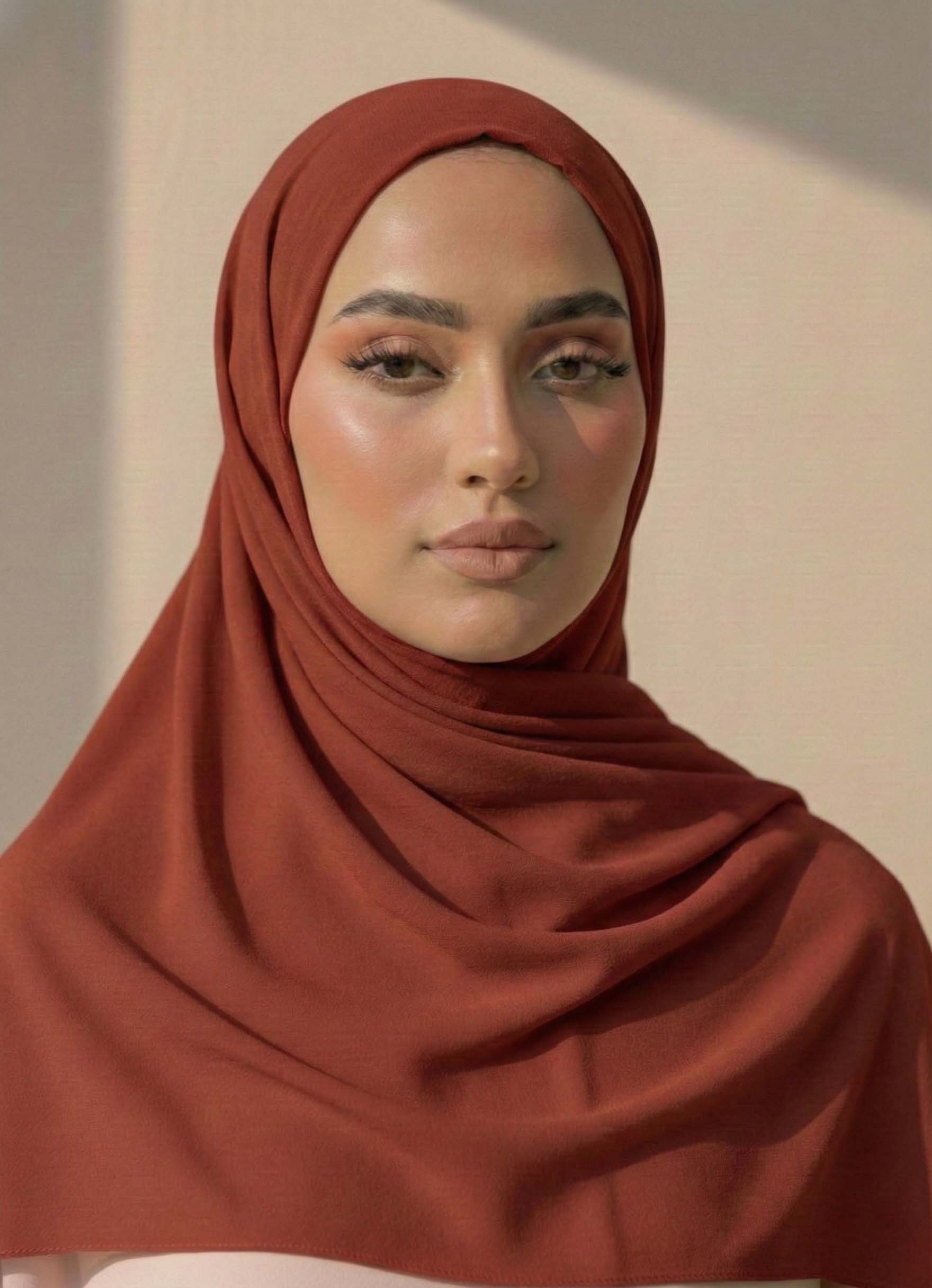 Georgette Hijab – Rust
