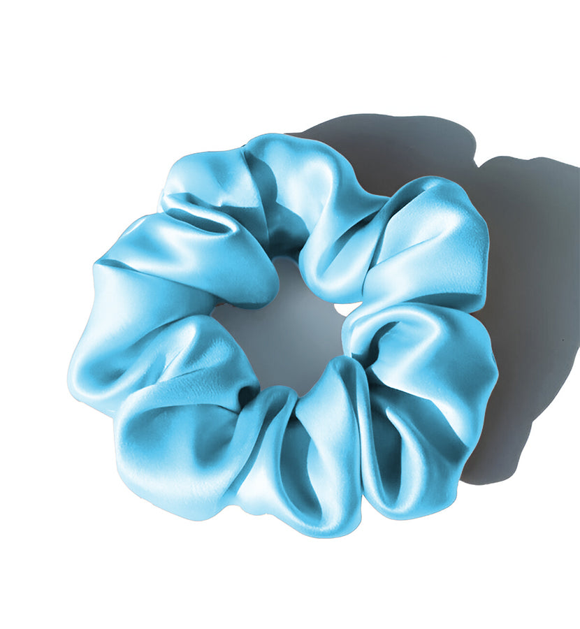 Scrunchie Hair Tie - Sky Blue - Scarfs.pk