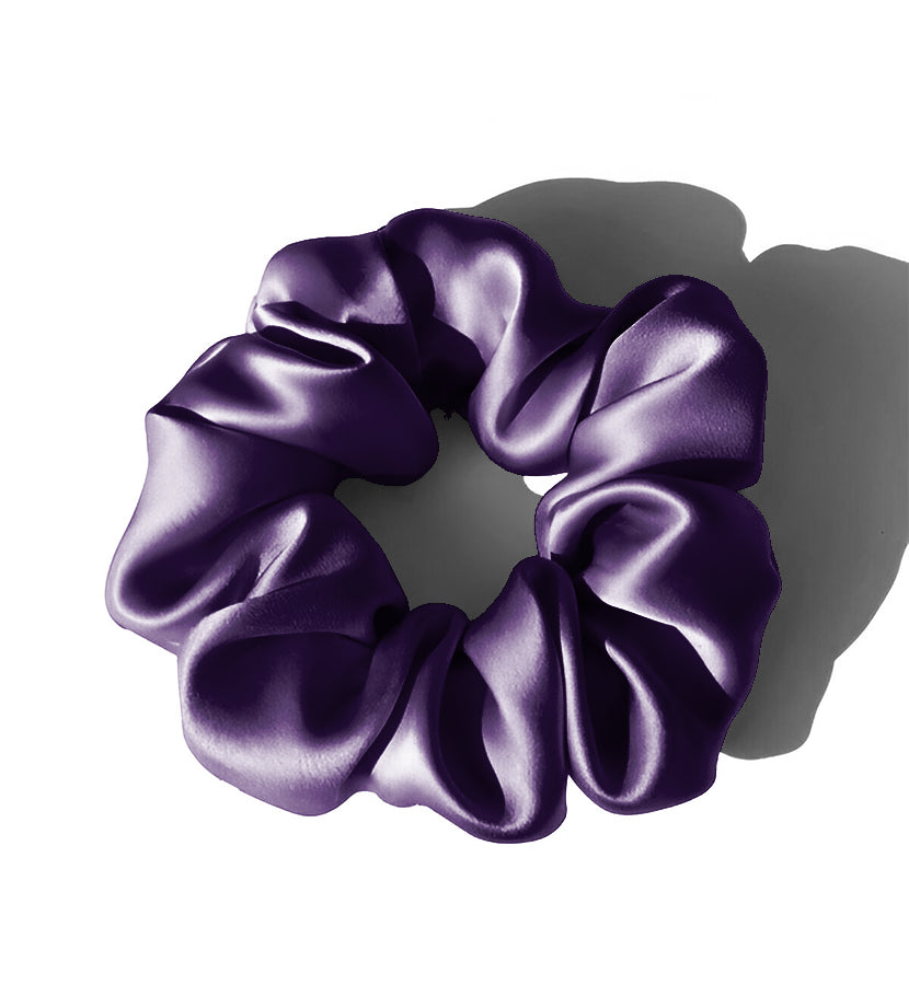 Scrunchie Hair Tie - Dark Purple