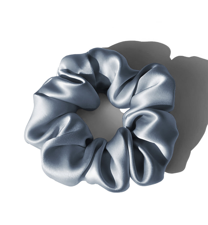 Scrunchie Hair Tie - Dark Grey - Scarfs.pk