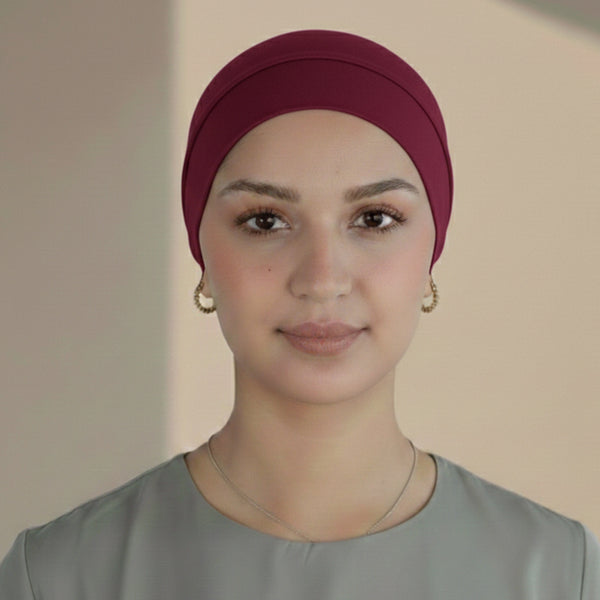 Bonnet Hijab Cap- Virtual Pink