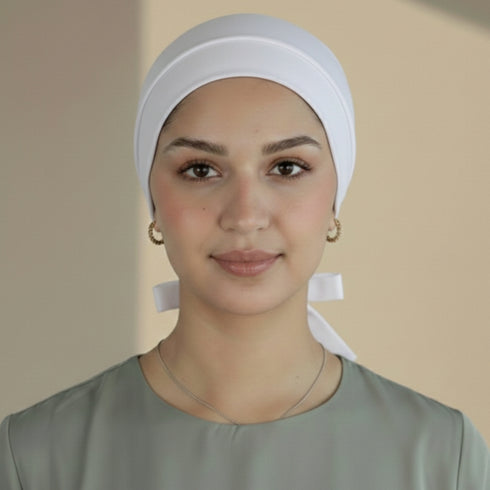 Tie-Back Underscarf - Pure White