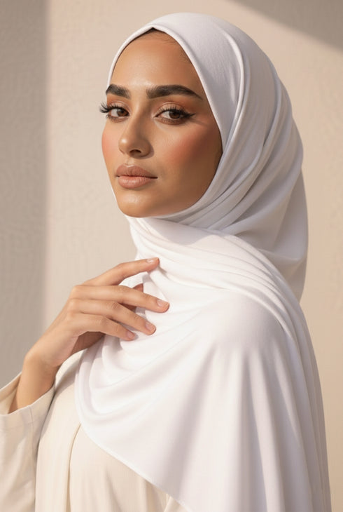 Modal Hijab - White