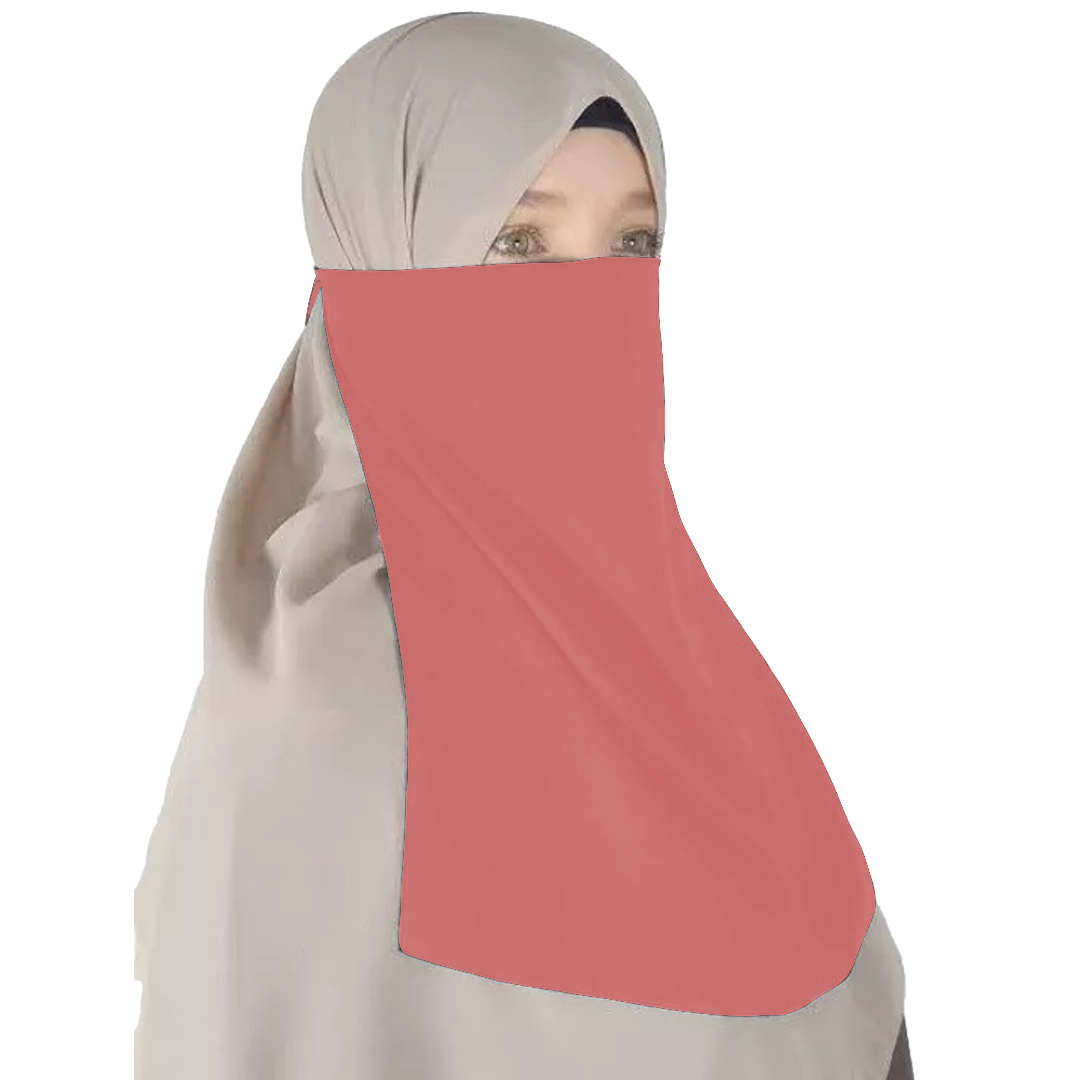 Half Niqab - Pink Rose