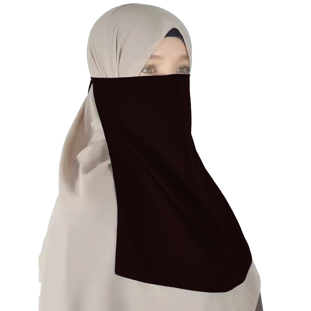 Half Niqab - Raisin
