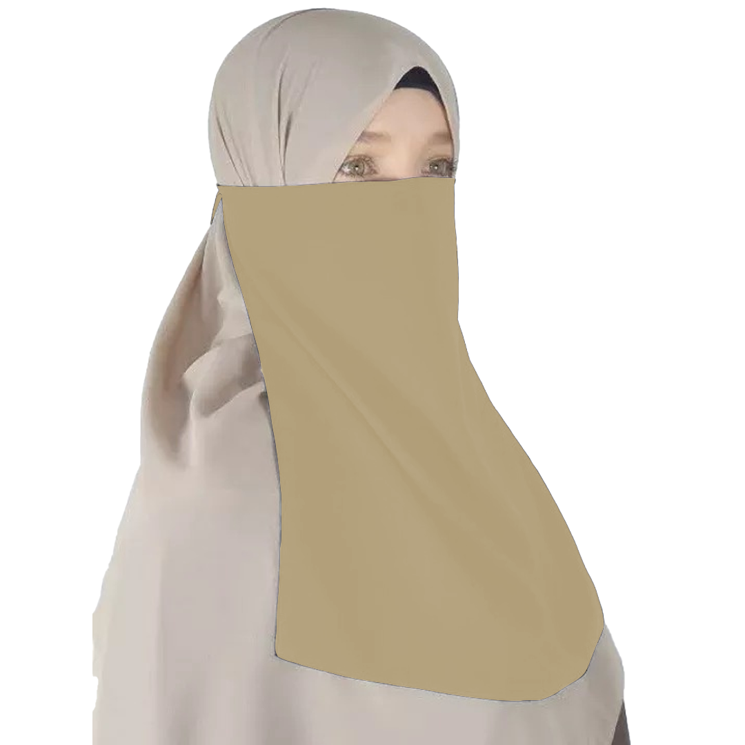 Half Niqab - Cream