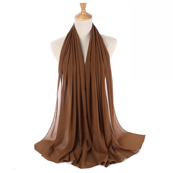 Georgette Hijab – Brown - Scarfs.pk