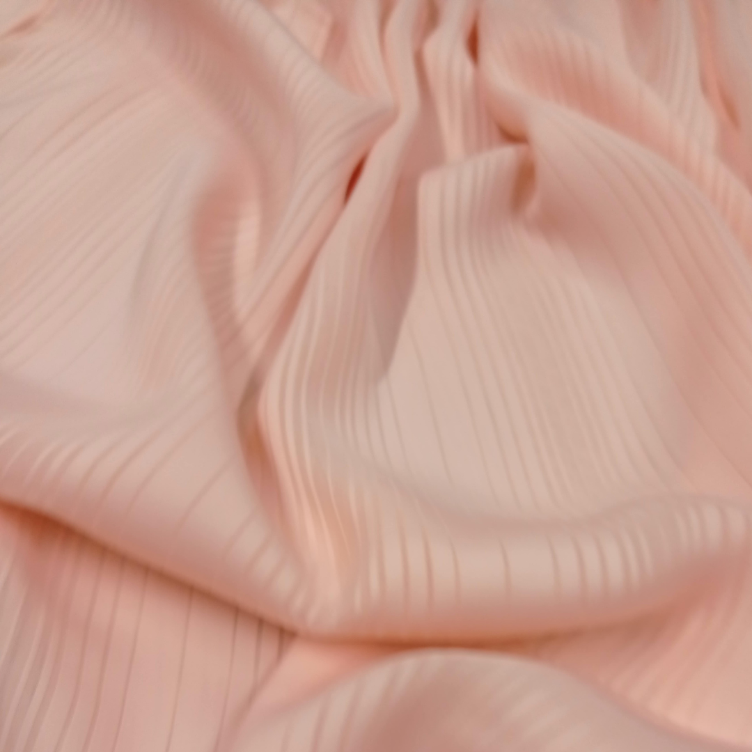 Pleated Textured Silk Hijabs – Baby Pink
