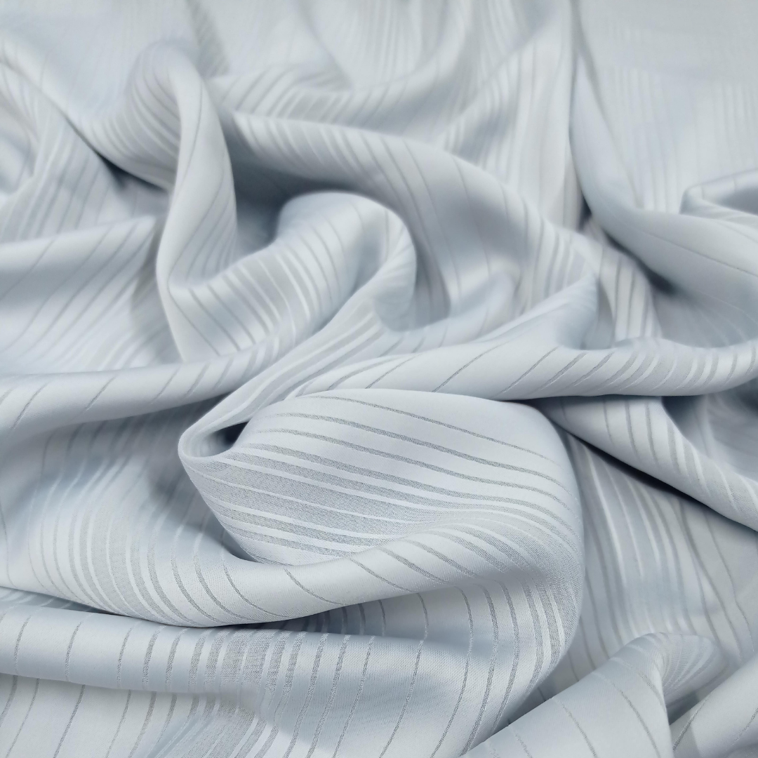 Pleated Textured Silk Hijabs – Light Blue