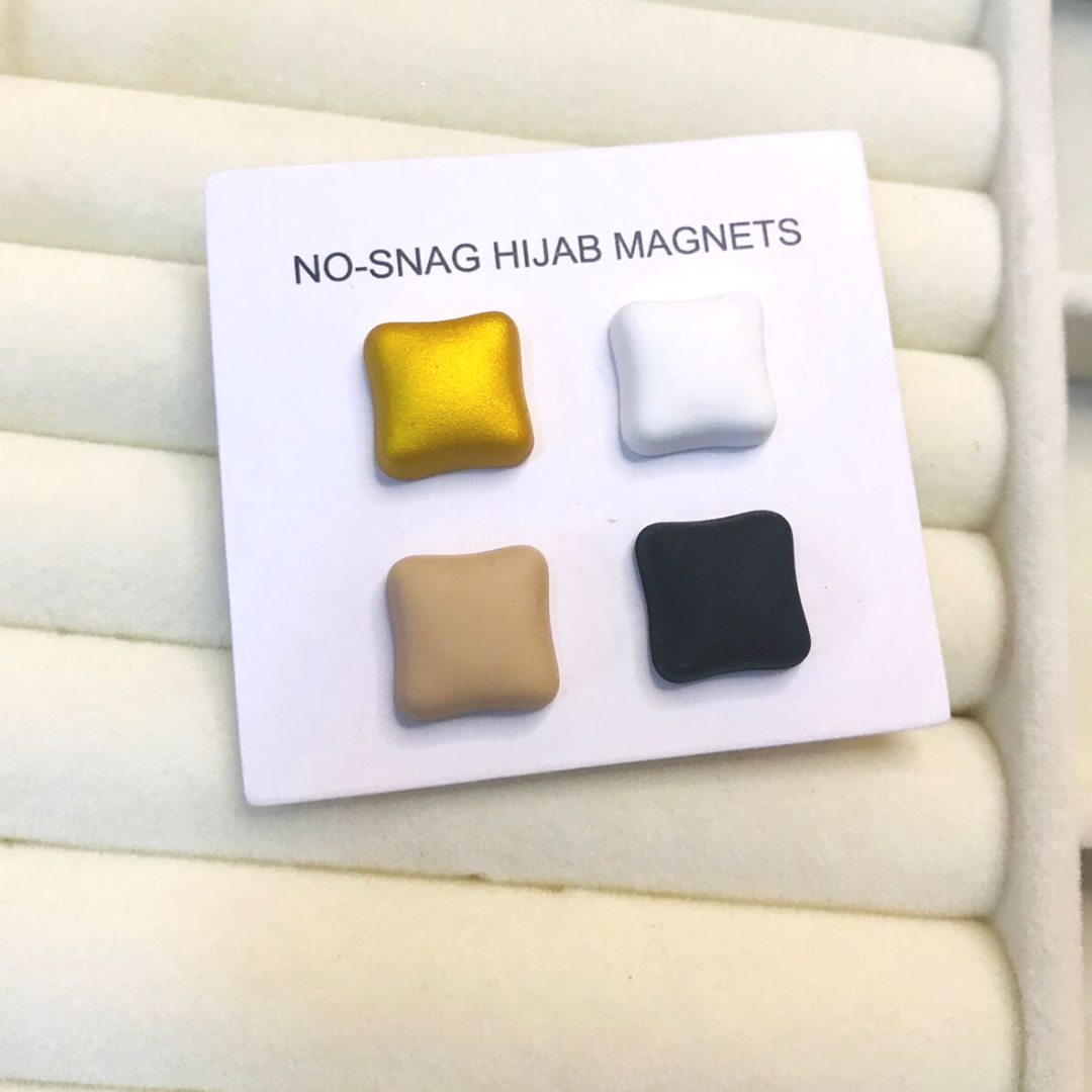 Square Button Hijab Magnets - Scarfs.pk