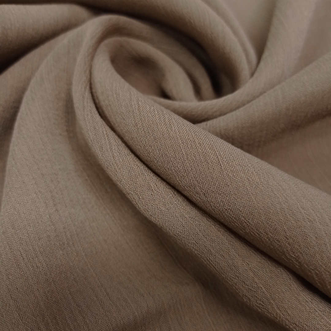 Crinkle Chiffon - Beaver Brown - Scarfs.pk