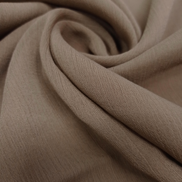 Crinkle Chiffon - Beaver Brown - Scarfs.pk