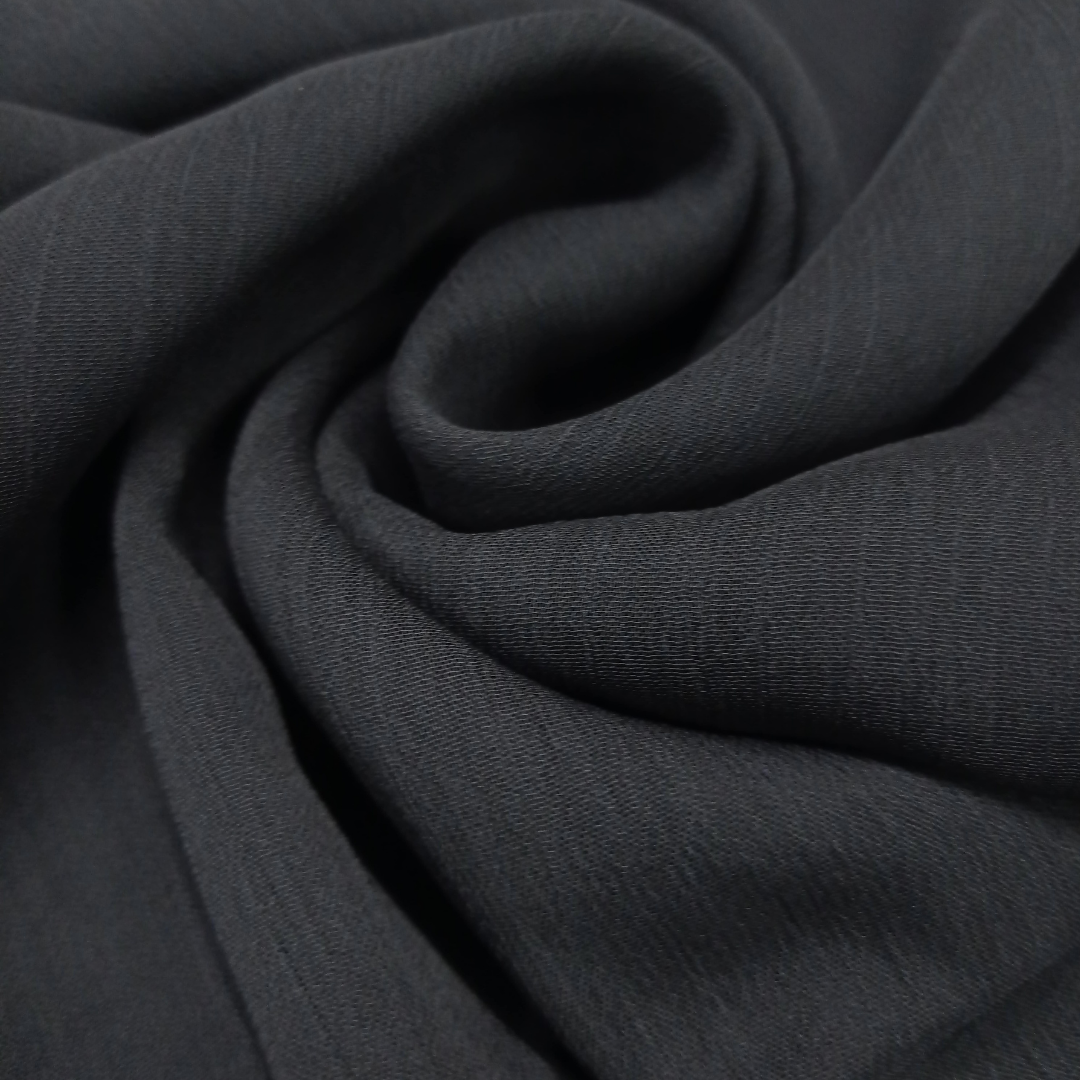 Crinkle Chiffon - Black - Scarfs.pk