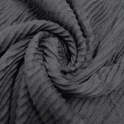 Crinkle Lawn - Black - Scarfs.pk