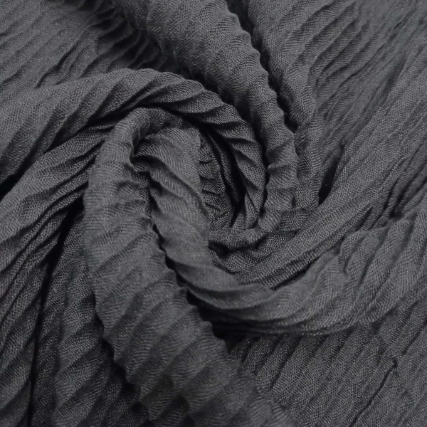 Crinkle Lawn - Black - Scarfs.pk