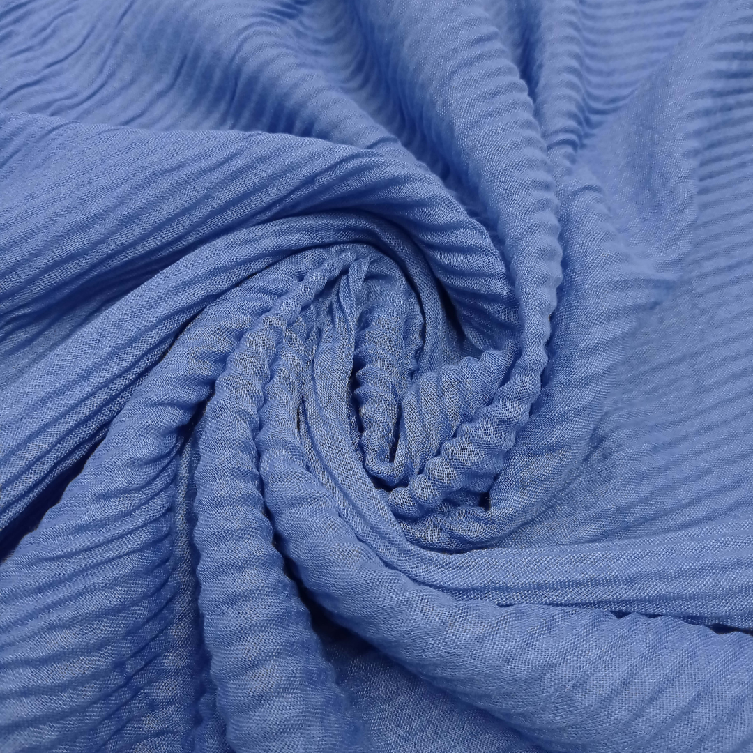 Crinkle Lawn - Blue - Scarfs.pk